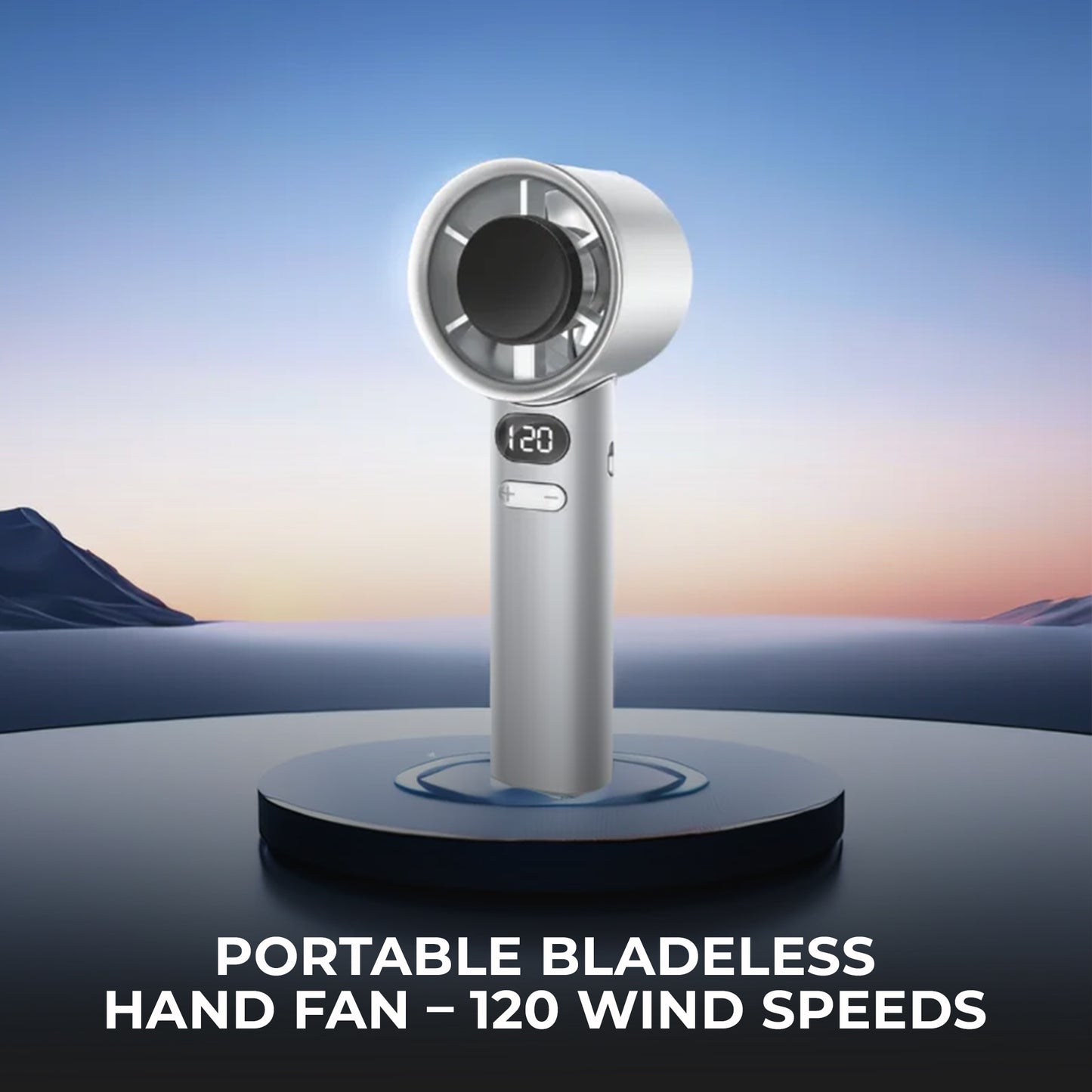 π Portable Bladeless Hand Fan β 120 Wind Speeds