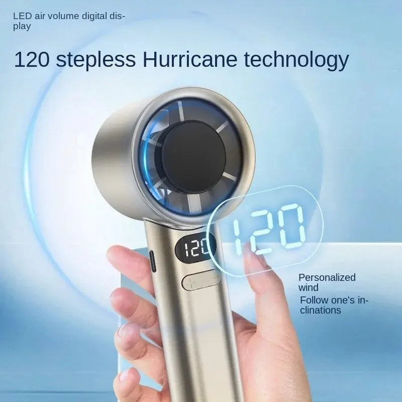 π Portable Bladeless Hand Fan β 120 Wind Speeds
