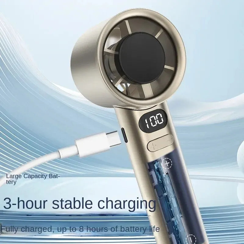 π Portable Bladeless Hand Fan β 120 Wind Speeds