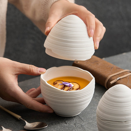 White Ceramic Bowl – Thick Dessert & Soup Bowl