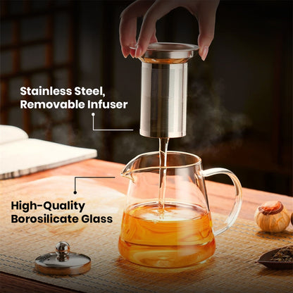Premium Borosilicate Glass Teapot