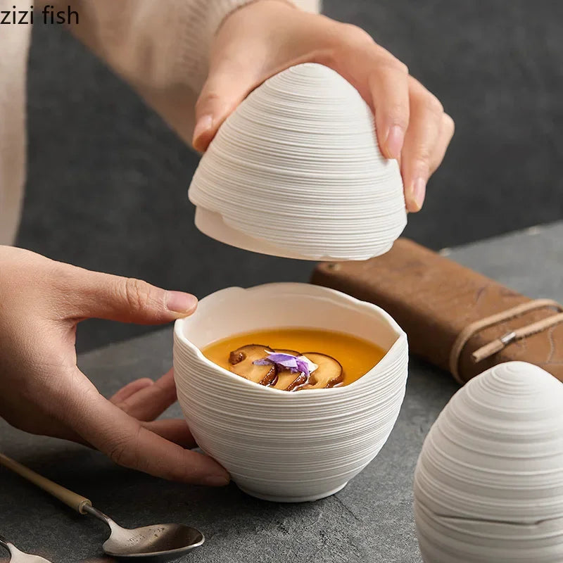 White Ceramic Bowl – Thick Dessert & Soup Bowl