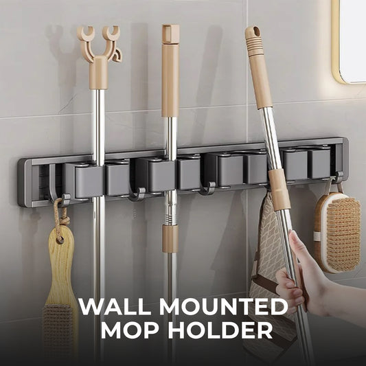 Wall Mounted Mop Holder – Organize Your Space Effortlessly